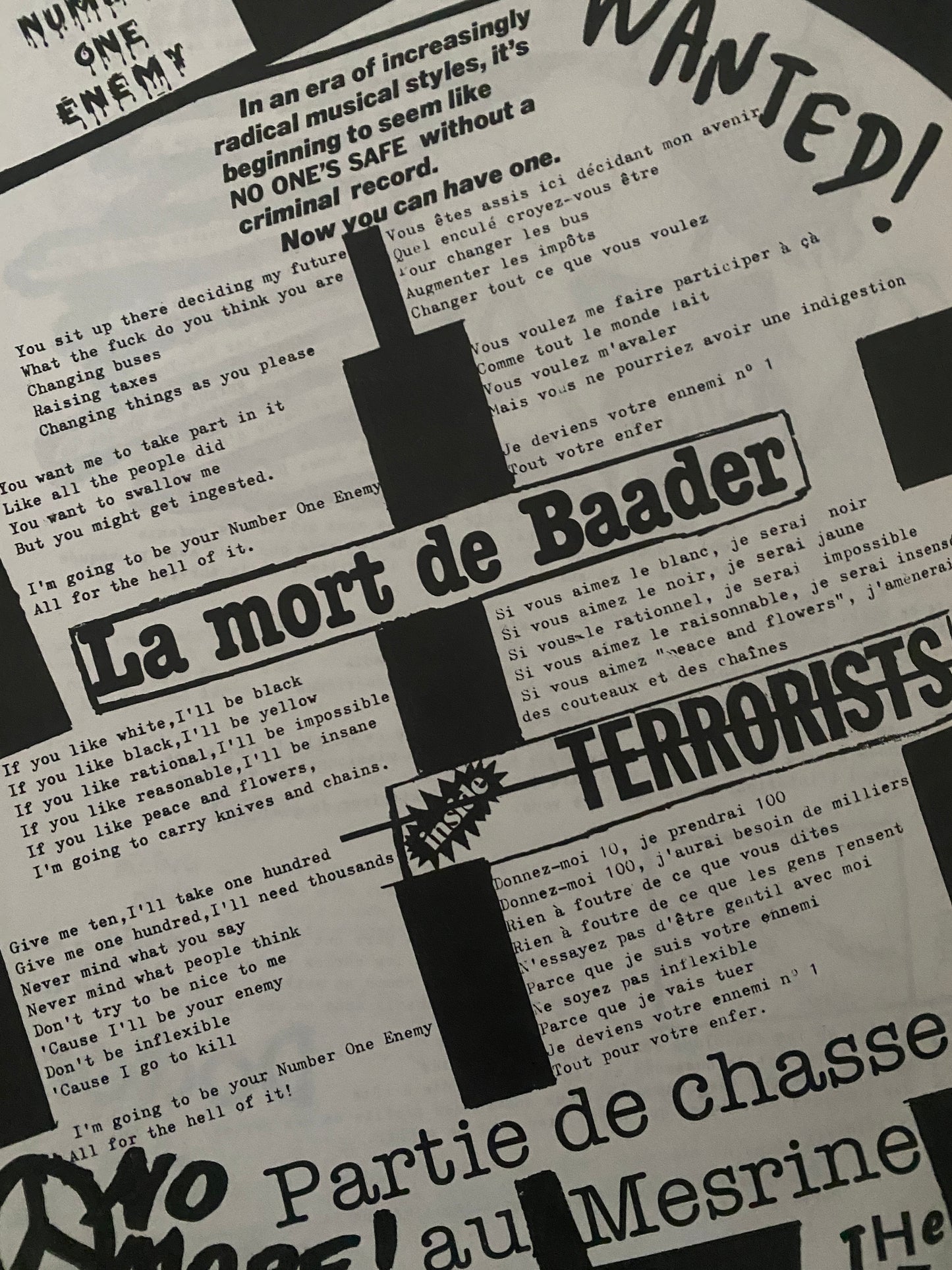 PAROLES PUNKS NO FUTURE (1978)